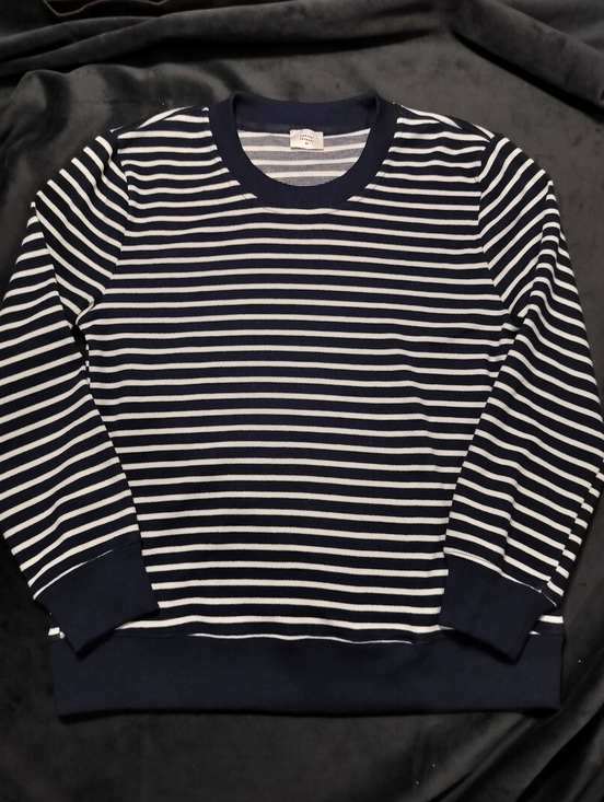 Sweaters - Common Threads Striped Crewneck Sweater - Navy & White - Small (SP)